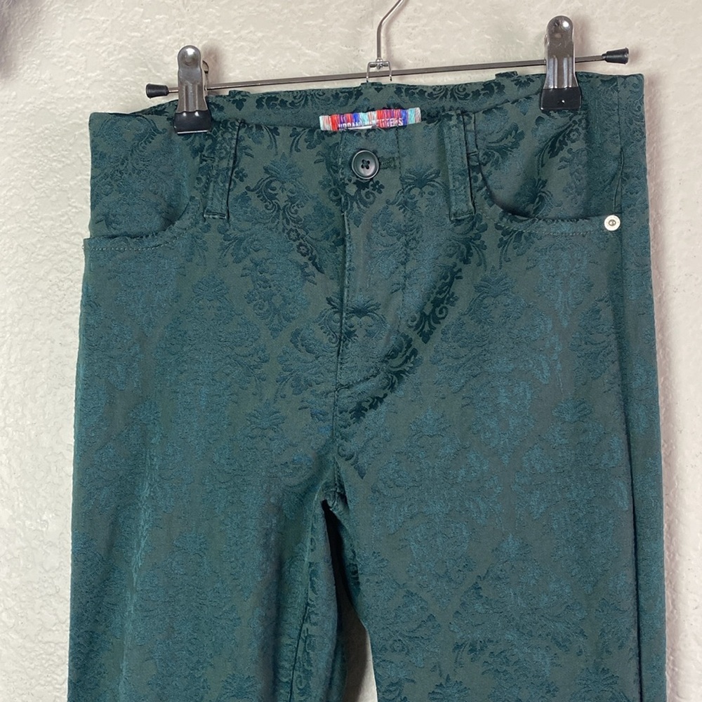 Urban Outfitters green printed lace up pant - Picture 3 of 7
